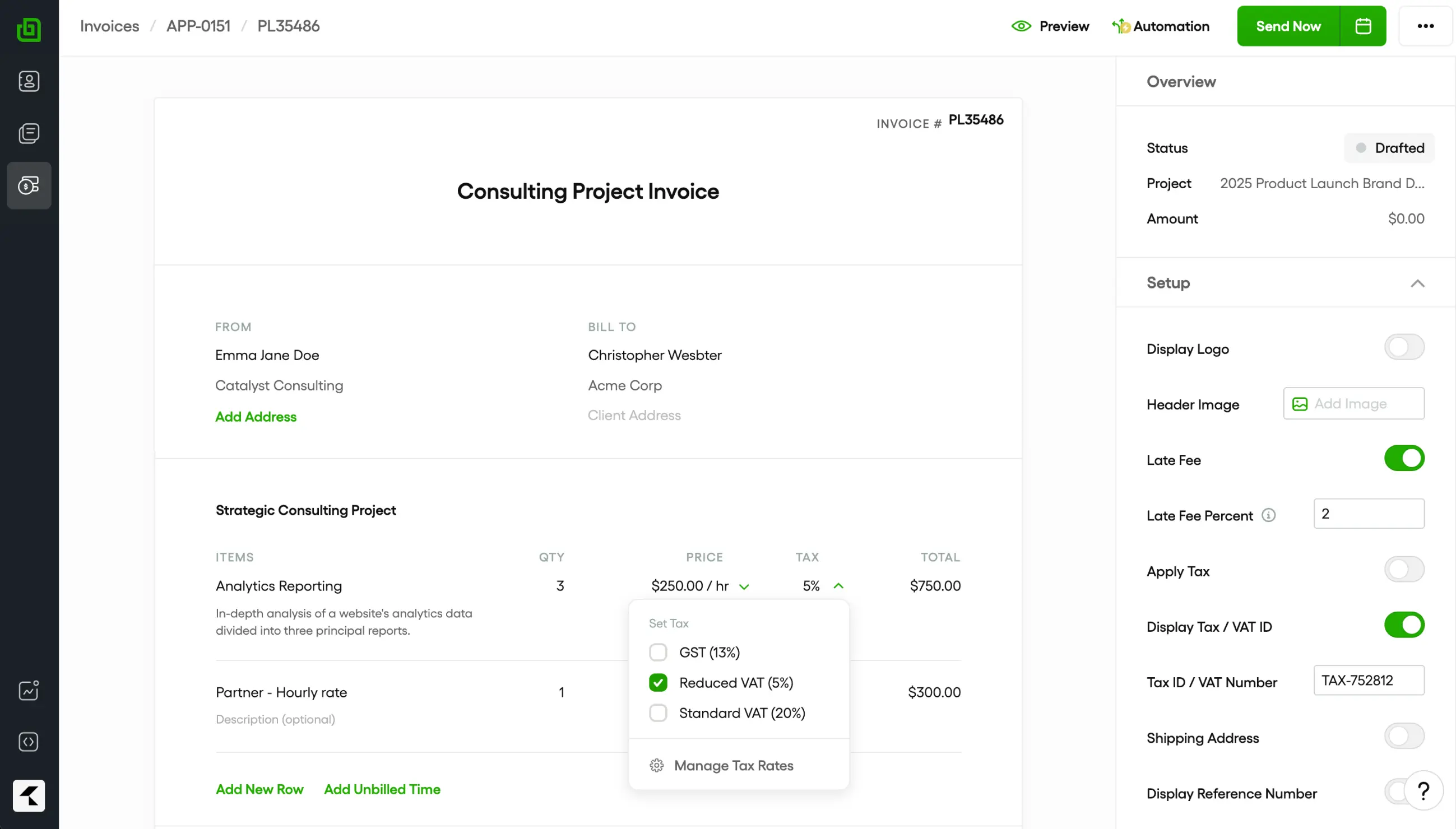 Invoicing
